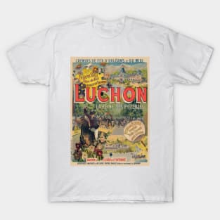 Luchon France Vintage Railroad Poster 1890 T-Shirt